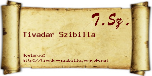 Tivadar Szibilla névjegykártya